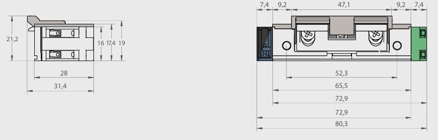 ELEKTROZACZEP 9-24V AC/DC REWERSYJNY Z WYŚLIZGIEM 5U4X210000 - obrazek 1
