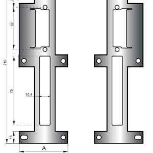 Zaczep prawy do elektrozaczepów CE 194EP/6PZ