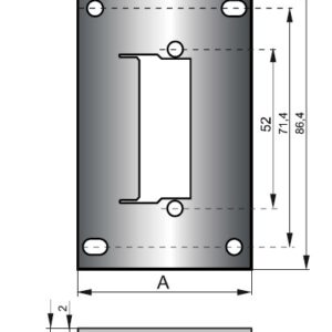 Zaczep uniwersalny krótki do elektrozaczepów CE 194RE/6PZ