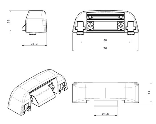 Zaczep regulowany FAPIM Oltre 8500A srebrny - obrazek 1