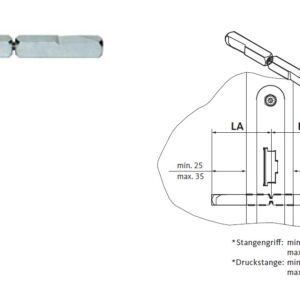 Sztyft dzielony GT LI65/LA65 B-78430-88-0-1
