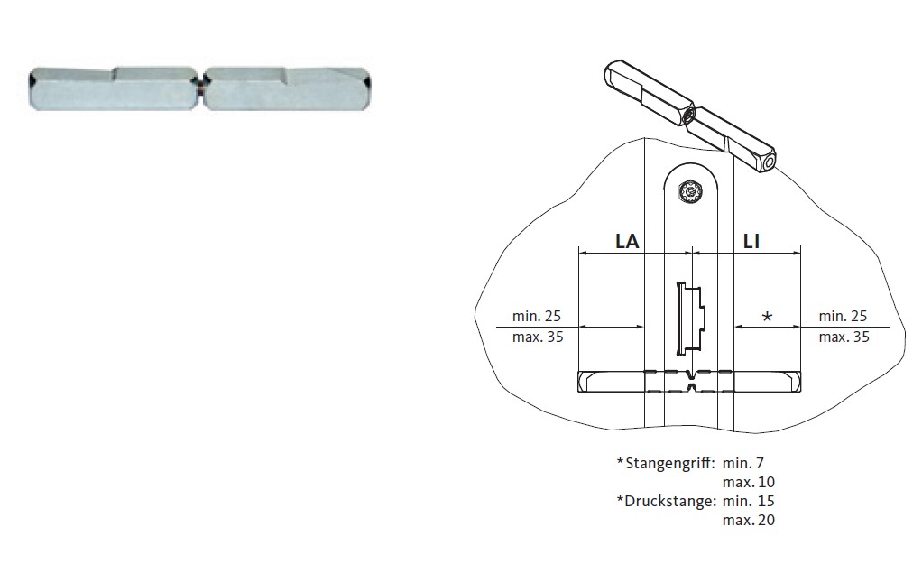 Sztyft dzielony GT LI65/LA65 B-78430-88-0-1