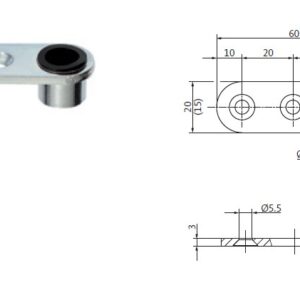 Prowadnica do zamka panik 9019 B 9019 0001