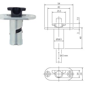 Zamek 1895 St.54x24mm L+R B 1895 0003