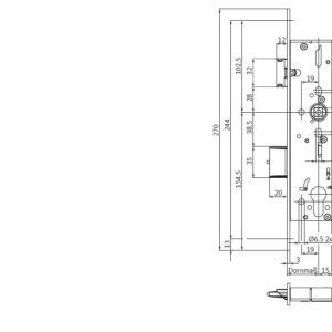 Zamek D35-B-F24-EKG-PZ B-18210-01-L-8