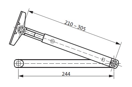 Ramię samozamykacza OTS210/430 brązowe K-16571-00-0-5