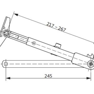 Ramię samozamykacza OTS210/430 z blokadą brązowe K-16572-00-0-5