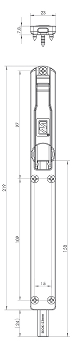 Rygiel nawierzchniowy WALA WN2 czarny - obrazek 1